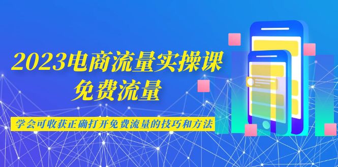 图片[1]-（6880期）2023电商流量实操课-免费流量，学会可收获正确打开免费流量的技巧和方法