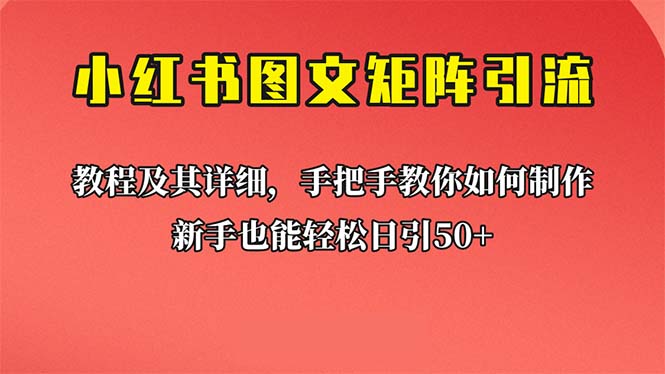图片[1]-（6581期）新手也能日引50+的【小红书图文矩阵引流法】！超详细理论+实操的课程