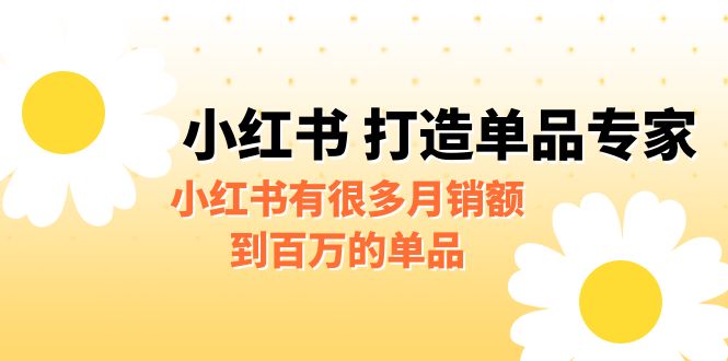 图片[1]-（6541期）某公众号付费文章《小红书 打造单品专家》小红书有很多月销额到百万的单品