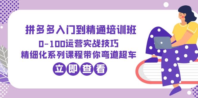 图片[1]-（6243期）2023拼多多入门到精通培训班：0-100运营实战技巧 精细化系列课带你弯道超车