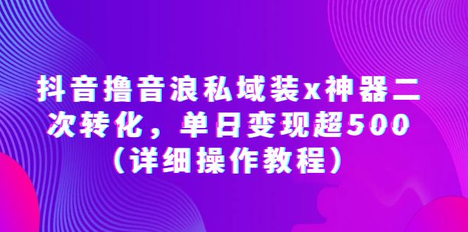 图片[1]-（6186期）抖音撸音浪私域装x神器二次转化，单日变现超500（详细操作教程）