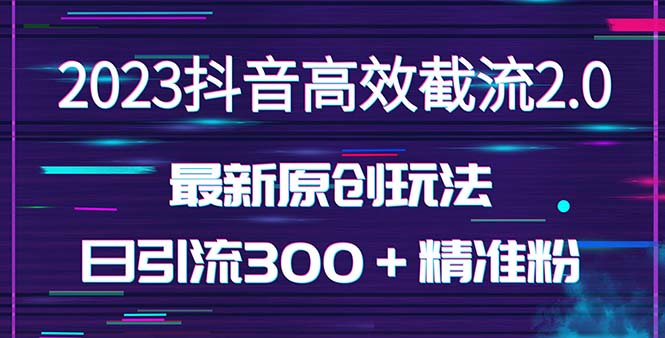 图片[1]-（5293期）日引300＋创业粉，独家抖音高效截流2.0玩法（价值1280）