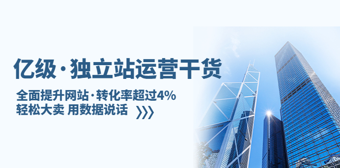 图片[1]-（5279期）亿级·独立站运营干货：全面提升网站·转化率超过4%，轻松大卖 用数据说话