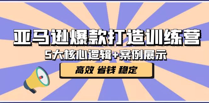 图片[1]-（5107期）亚马逊爆款打造训练营：5大核心逻辑+案例展示 打造爆款链接 高效 省钱 稳定