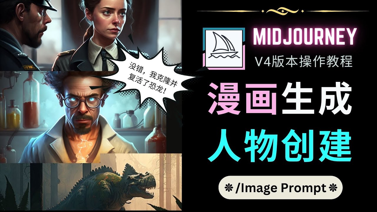 图片[1]-（4899期）Midjourney V4版本操作教程：2个简单参数，完成漫画生成，人物创建