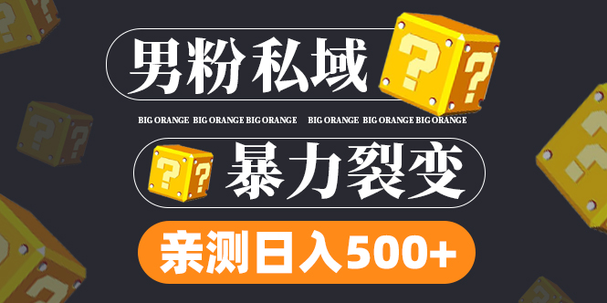 图片[1]-（4880期）男粉私域项目：亲测男粉裂变日入500+（视频教程）