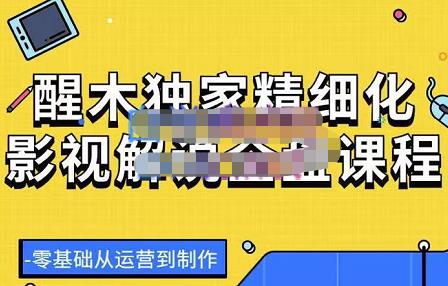 醒木独家精细化影视解说全盘课程，零基础从运营到制作