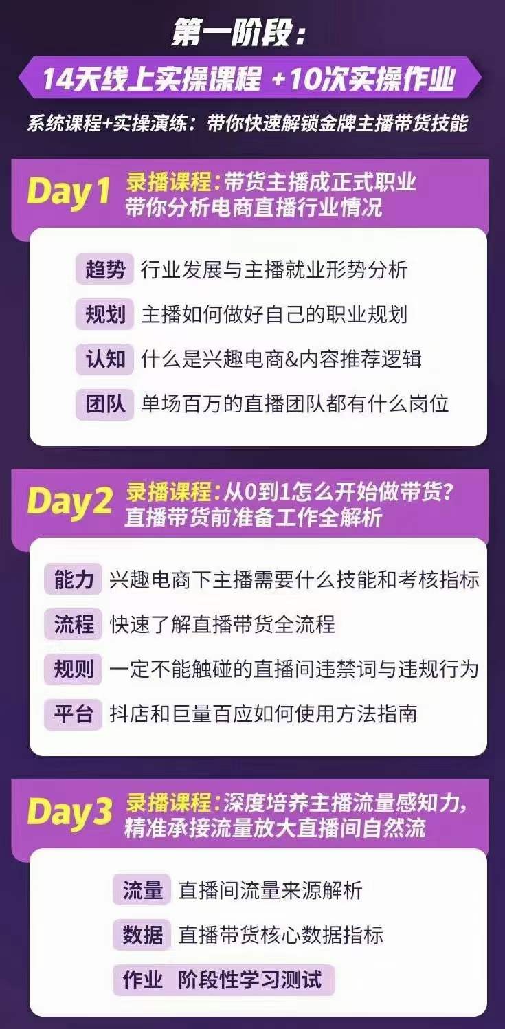 图片[2]-（3411期）金牌主播实战进阶营 普通人也能快速变身金牌带货主播
