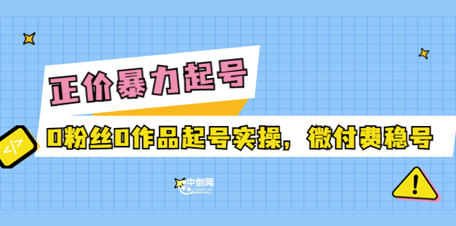 图片[1]-（3377期）正价暴力起实操号：0粉丝0作品起号实操，微付费稳号