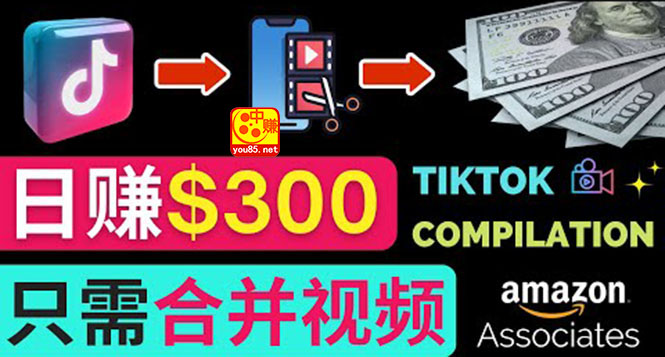 （3360期）搬运Tiktok短视频到Youtube赚钱，只需下载，合并视频，日赚300美元