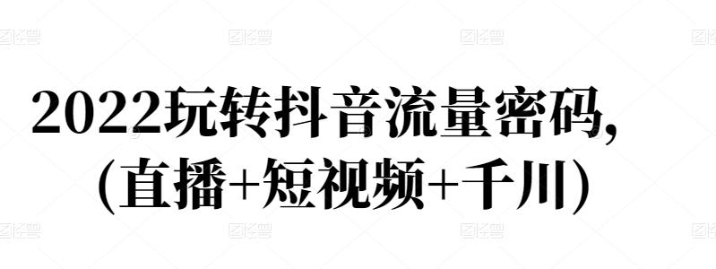 2022玩转抖音流量密码，(直播+短视频+千川)