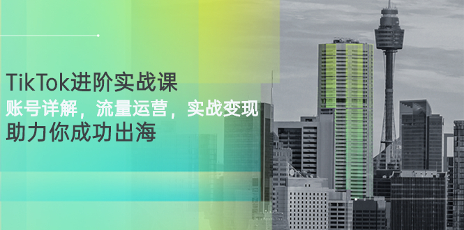 图片[1]-（2749期）TikTok进阶实战课：账号详解，流量运营，实战变现，助力你成功出海