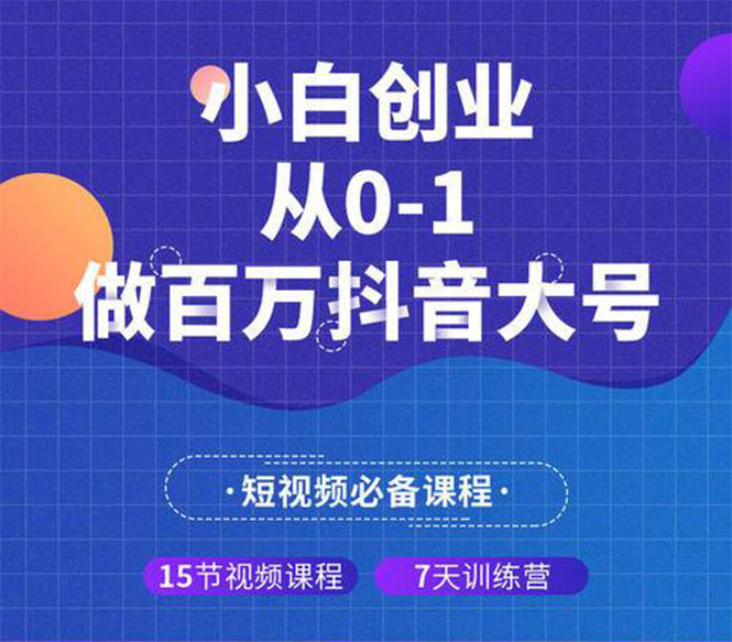 图片[1]-（1289期）蛋解创业 小白创业从0-1做百万抖音大号（全套实战课）无水印