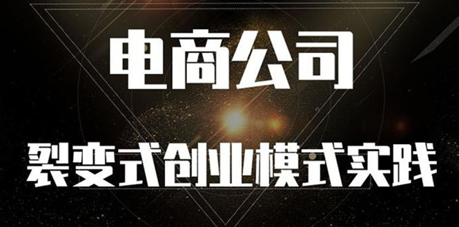 （2562期）《电商公司裂变式创业模式实践》开拓更多项目 赚更多的钱