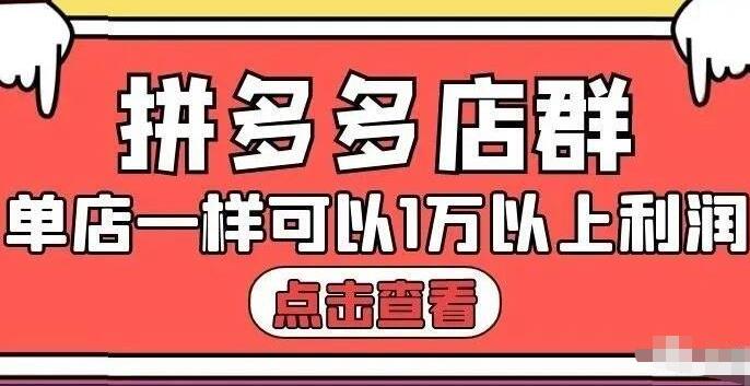 大凯电商·拼多多店群单店一样可以产出1万5以上利润【付费文章】-逐风项目库