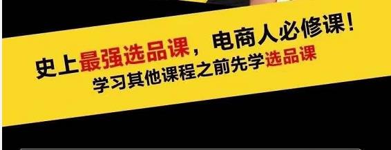 逐鹿蓝海高利润选品课：你只要能选好一个品，就意味着一年轻松几百万的利润