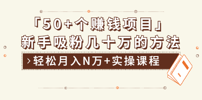 图片[1]-（1923期）分享50+个最新2021赚钱项目：新手吸粉几十万方法，轻松月入N万+实操课程