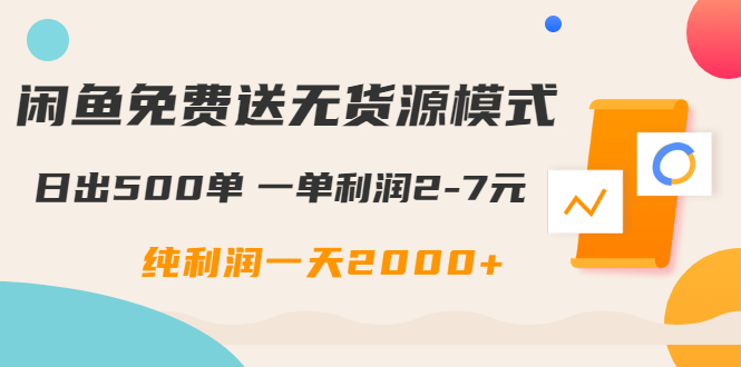 （1613期）闲鱼免费送无货源模式是如何日出500单的？一单利润2-7元 纯利润一天2000+