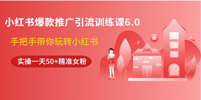 （1524期）小红书爆款推广引流训练课6.0，手把手带你玩转小红书，实操一天50+精准女粉