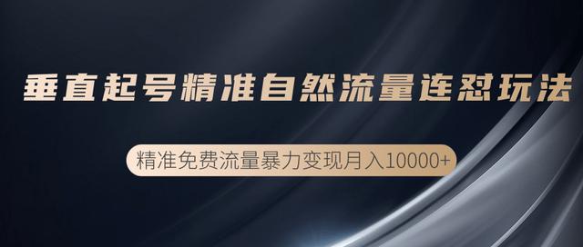 图片[1]-抖音垂直起号精准自然流量连怼玩法，实现精准免费流量变现操作【视频课程】