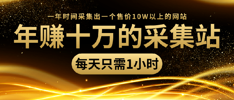 图片[1]-（1418期）年赚十万的采集站，每天1小时，一年采集出一个售价10W的网站（无水印）