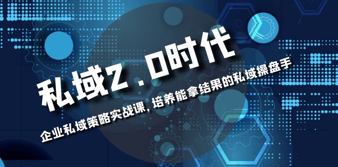 图片[1]-（8291期）私域-2.0时代：企业私域策略实战课，培养能拿结果的私域操盘手