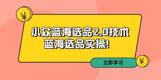 图片[1]-（9189期）拼多多培训第33期：小众蓝海选品2.0技术-蓝海选品实操！