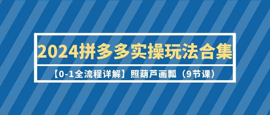 图片[1]-（9559期）2024拼多多实操玩法合集【0-1全流程详解】照葫芦画瓢（9节课）