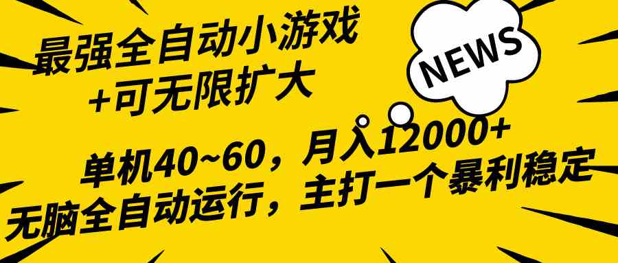 图片[1]-（10046期）2024最新全网独家小游戏全自动，单机40~60,稳定躺赚，小白都能月入过万