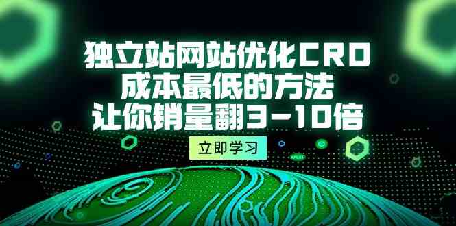 （10173期）独立站网站优化CRO，成本最低的方法，让你销量翻3-10倍（5节课）