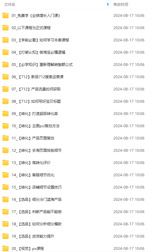 图片[2]-（12186期）淘系运营实战班：市场分析、定位、定价、引流、产品策划，爆品打造