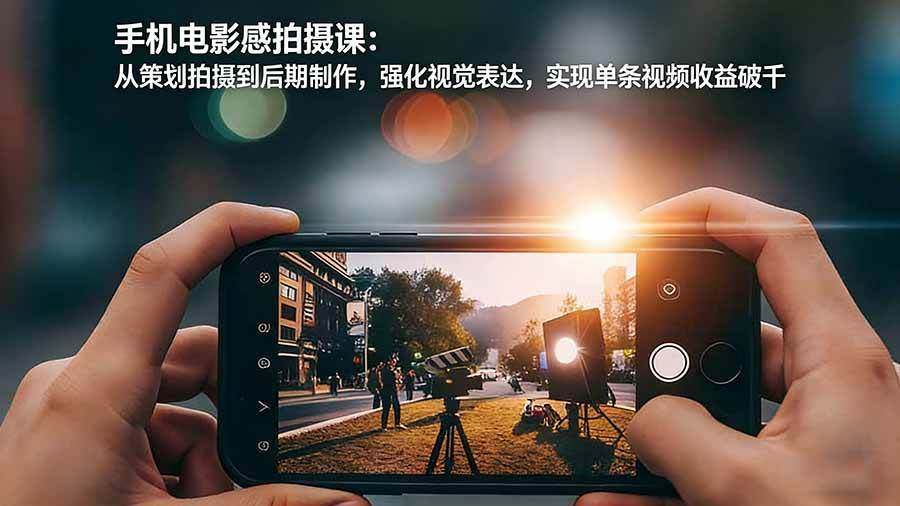 图片[1]-（17273期）手机电影感拍摄课：从策划拍摄到后期制作，强化视觉表达，实现单条视频收益破千