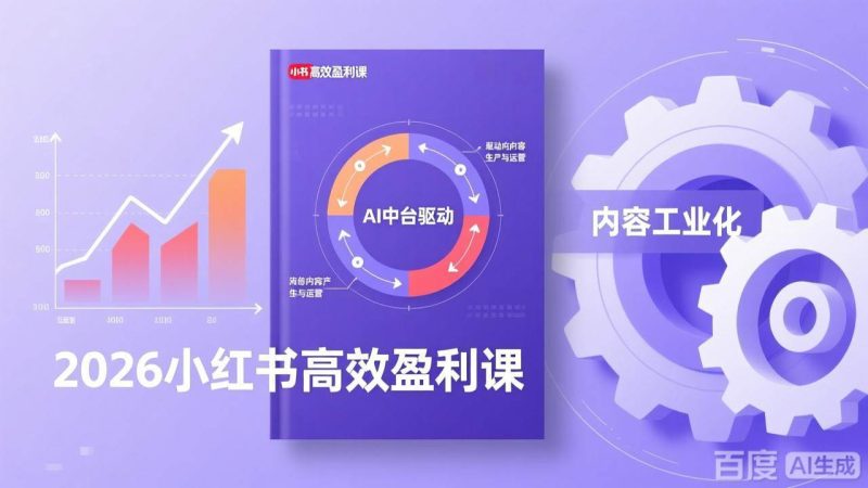（17291期）2026小红书高效盈利课，流量双引擎+内容工业化+AI中台驱动，构建可复制的千万级营收模型-逐风项目库