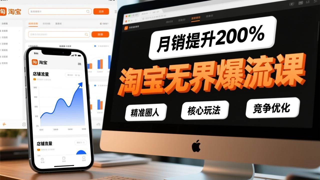 图片[1]-（17132期）淘宝无界爆流课，精准圈人、核心玩法、竞争优化，快速引爆店铺流量，月销提升200%